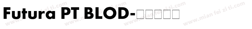 Futura PT BLOD字体转换